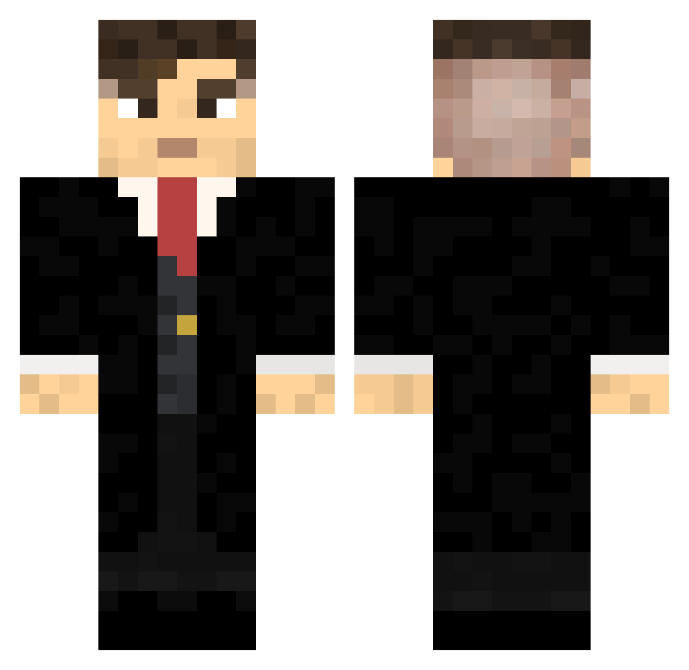 kamitank Minecraft skin, front and back view