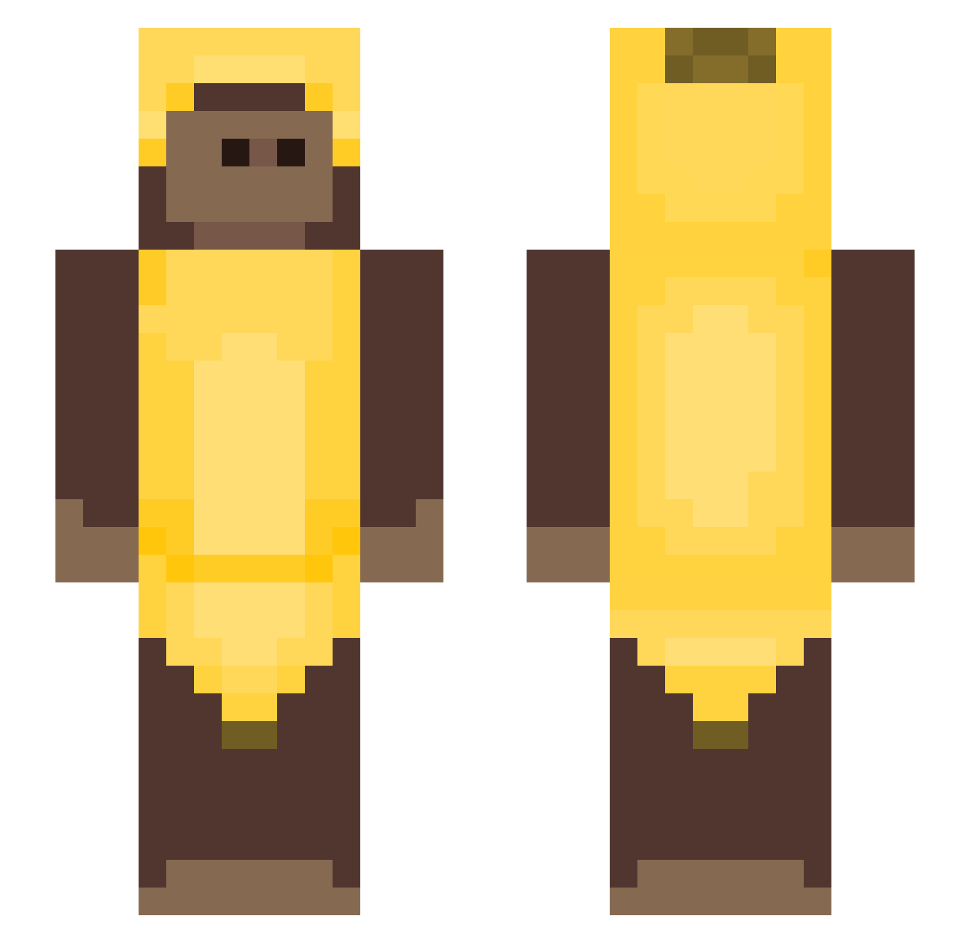 Utrolig Minecraft skin, front and back view