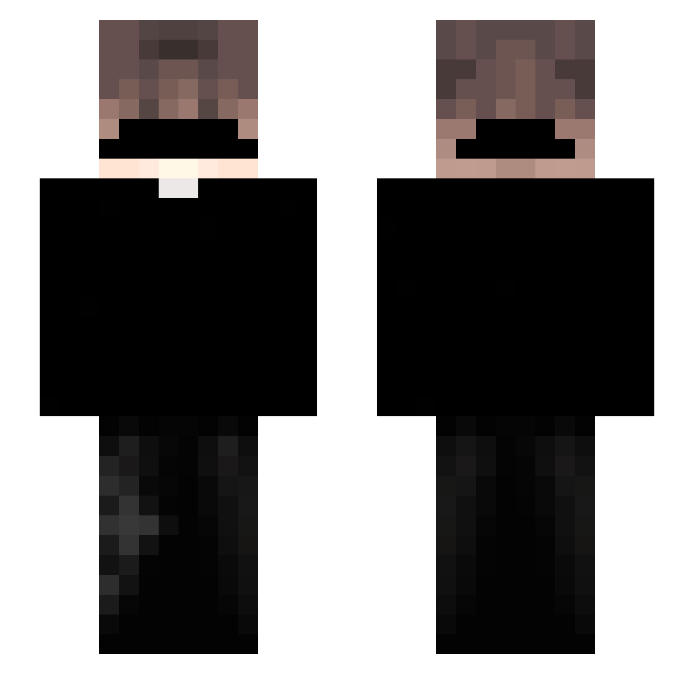Rehlyh4x Minecraft skin, front and back view
