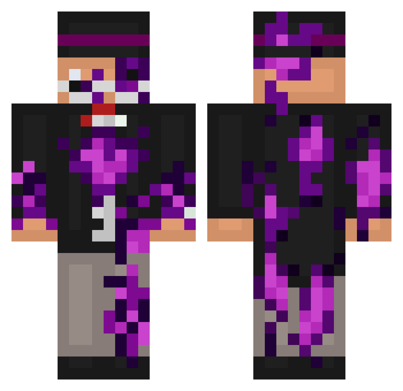 Totoy33270 Minecraft skin, front and back view