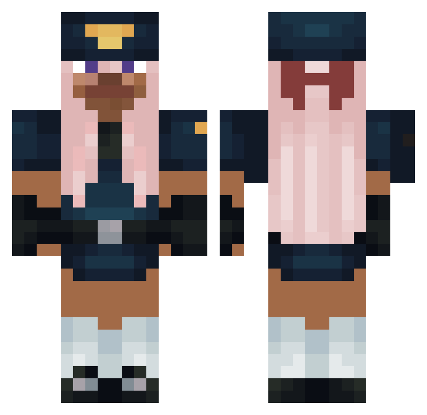 lulkasxv Minecraft skin, front and back view