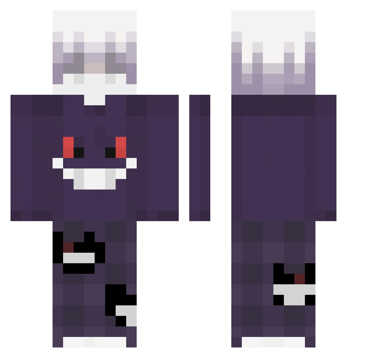 Sonatass Minecraft skin, front and back view