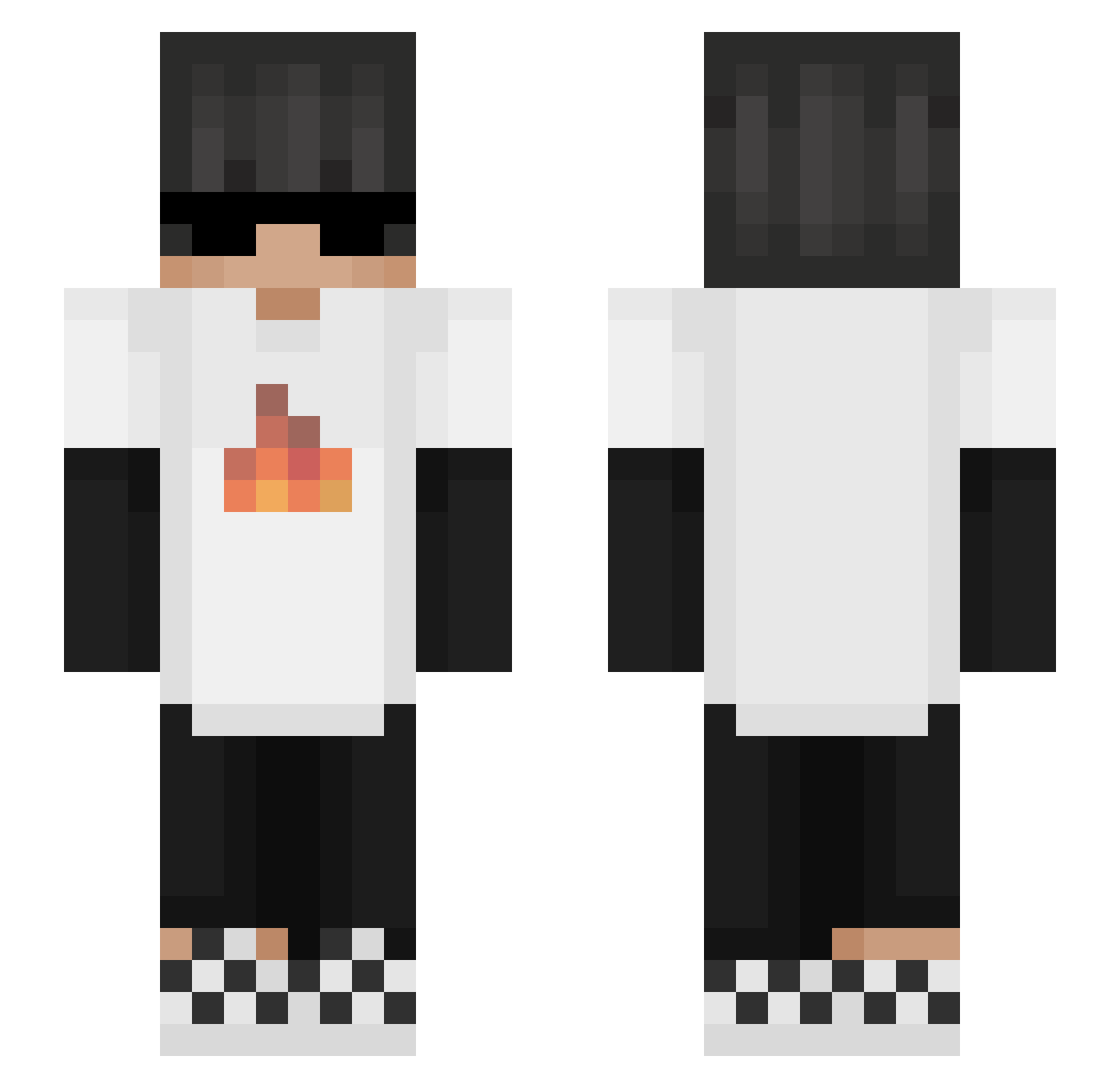 wavpul Minecraft skin, front and back view