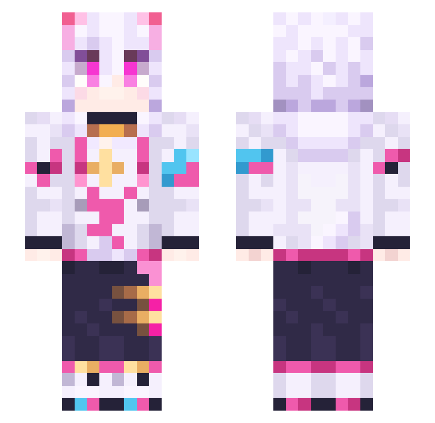 omanpeko Minecraft skin, front and back view