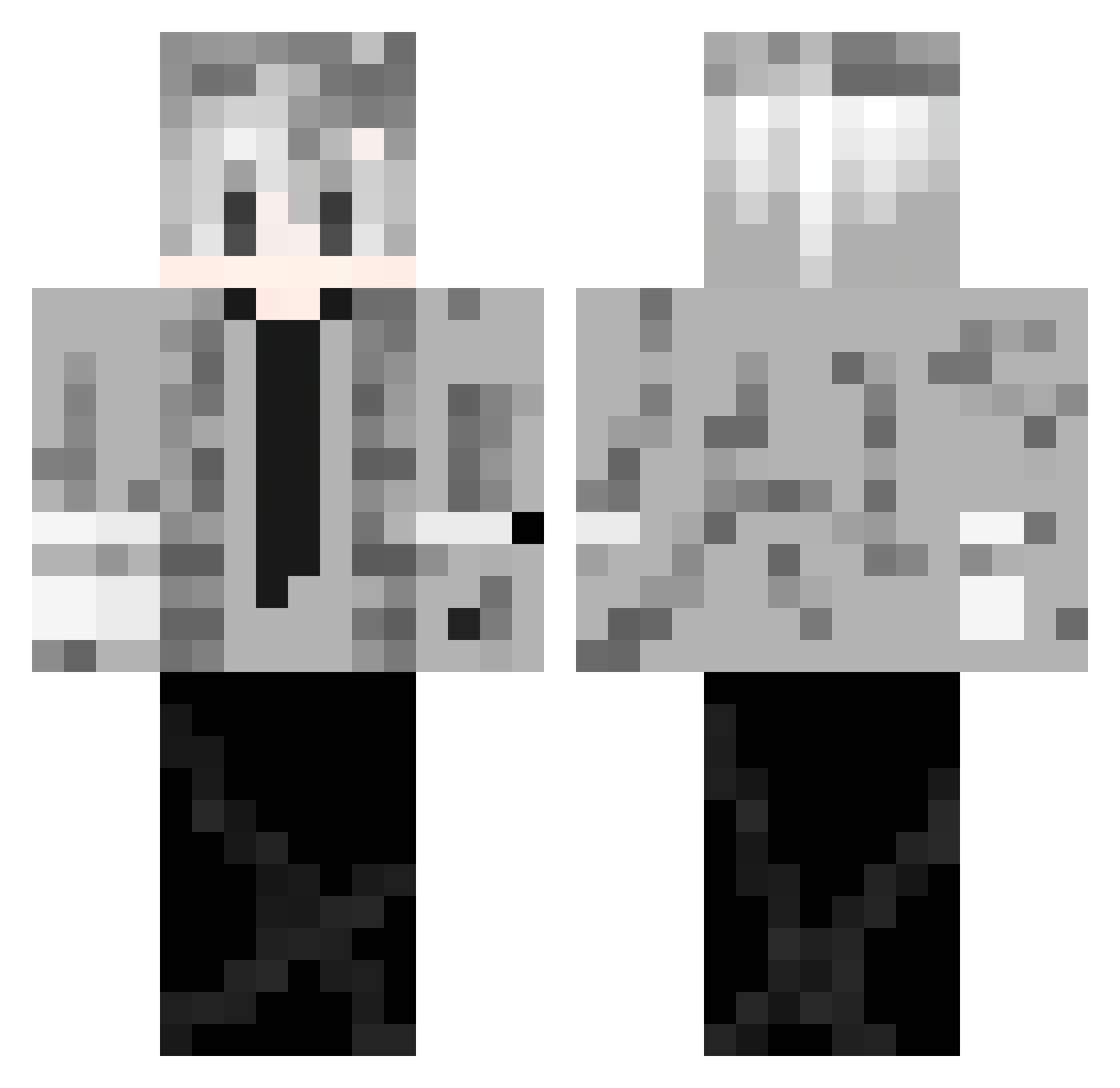 Tacju Minecraft skin, front and back view