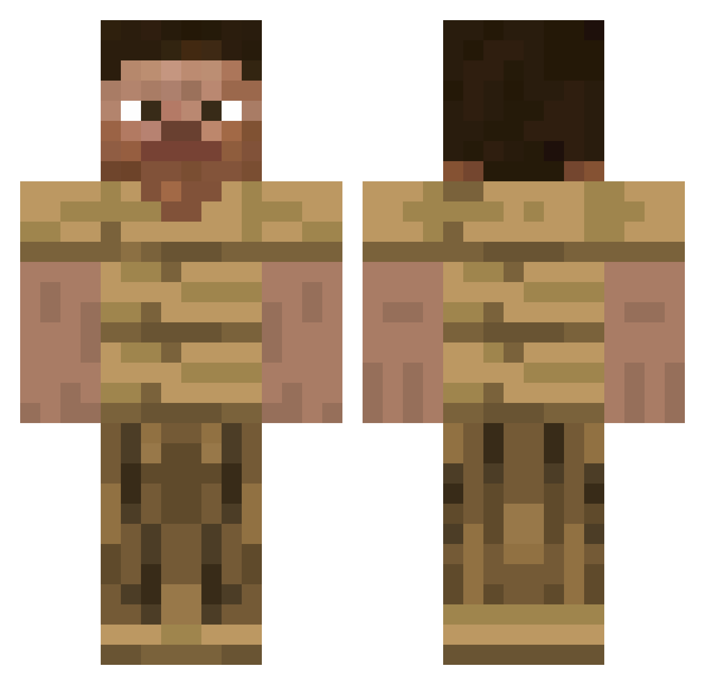 ChrisWave Minecraft skin, front and back view