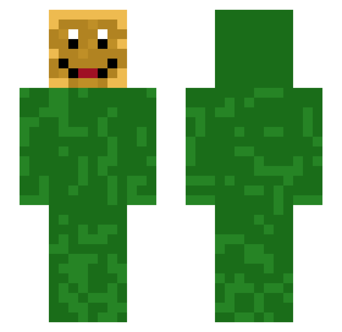 Ertoun Minecraft skin, front and back view