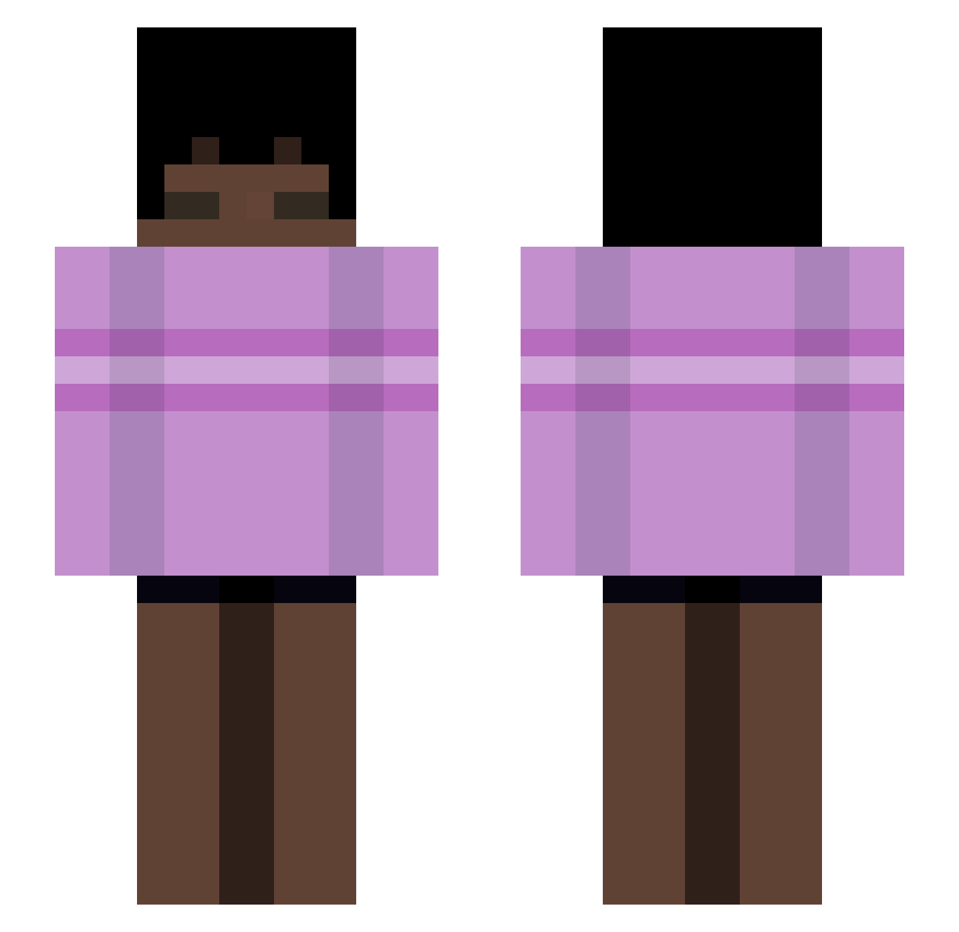iNote_ Minecraft skin, front and back view