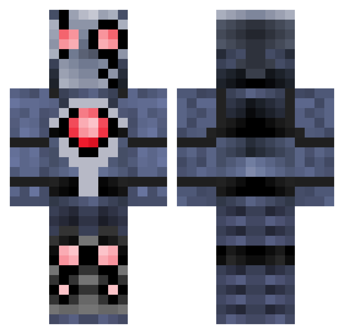 Noximilian_ Minecraft skin, front and back view