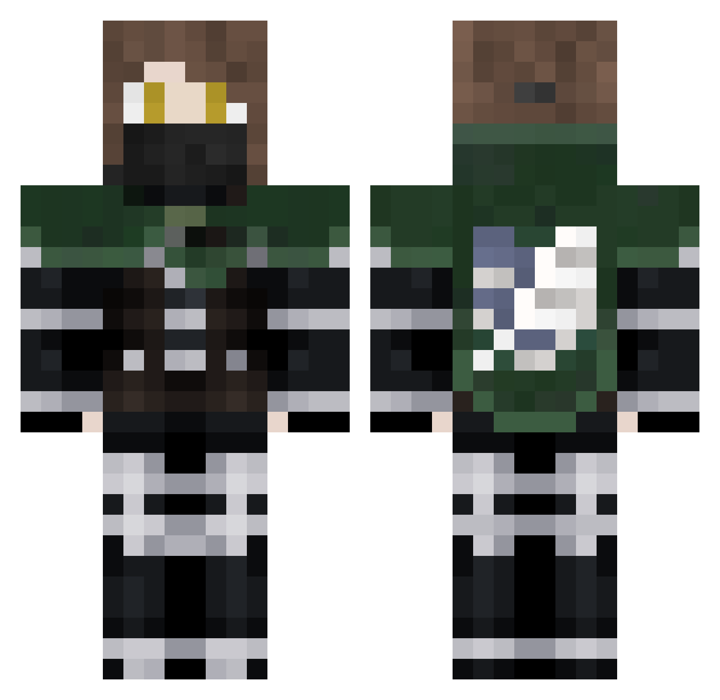 Lord_Nordir Minecraft skin, front and back view