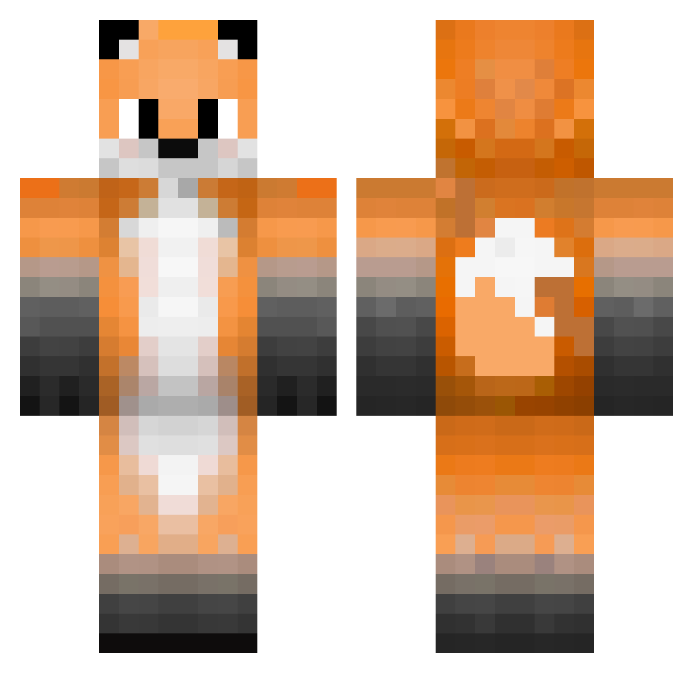 Phaerris_ Minecraft skin, front and back view