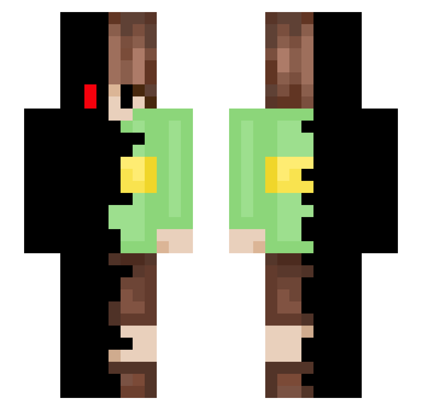 RocKoala3 Minecraft skin, front and back view