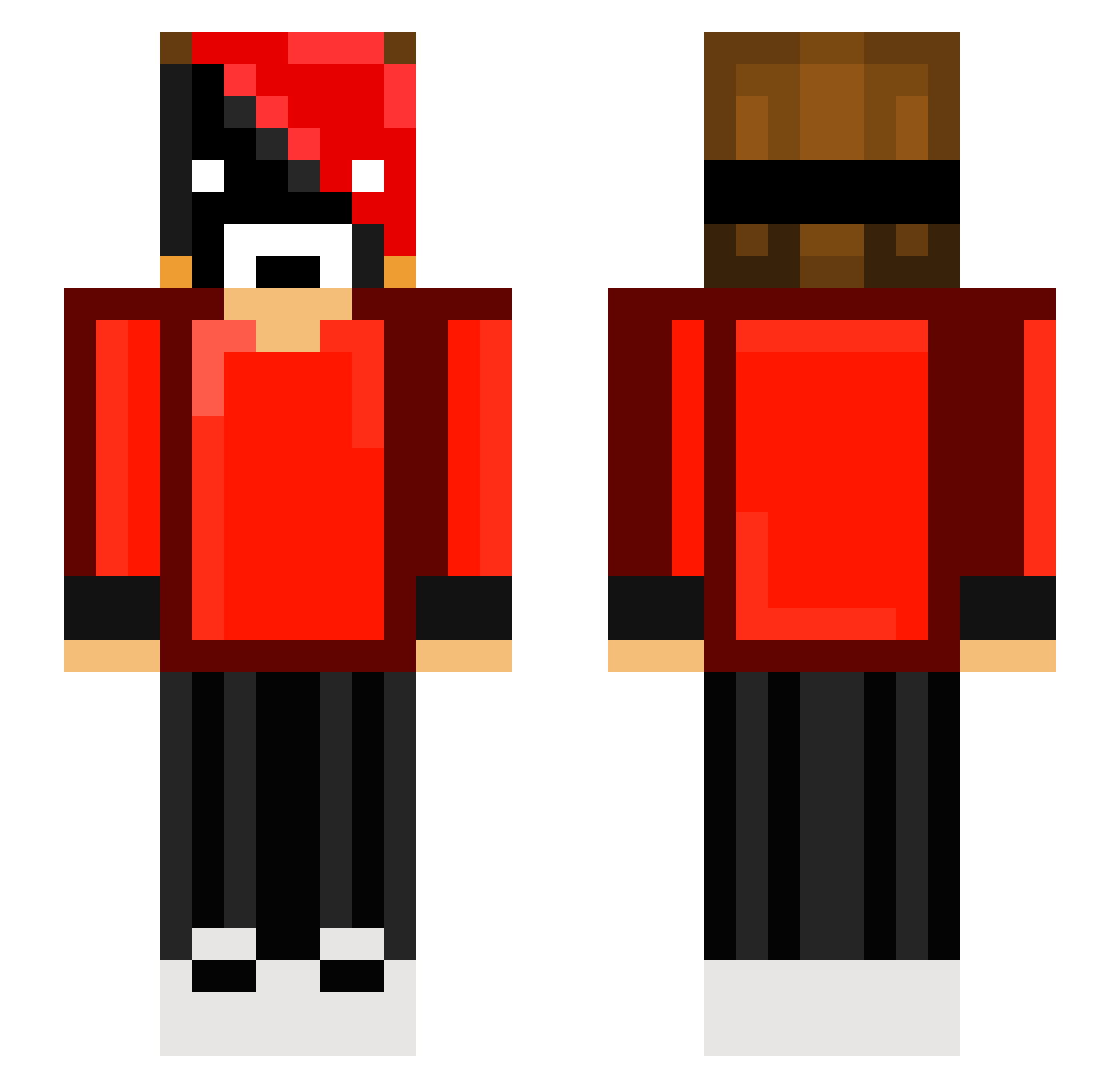 Olin36 Minecraft skin, front and back view