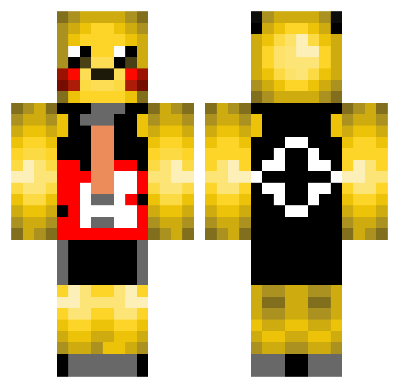 BladeMc0 Minecraft skin, front and back view