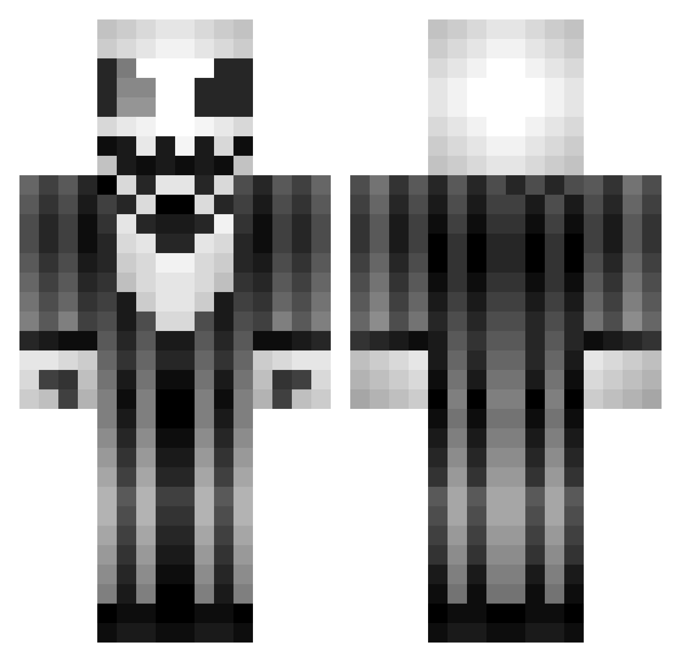 superstarcraft Minecraft skin, front and back view