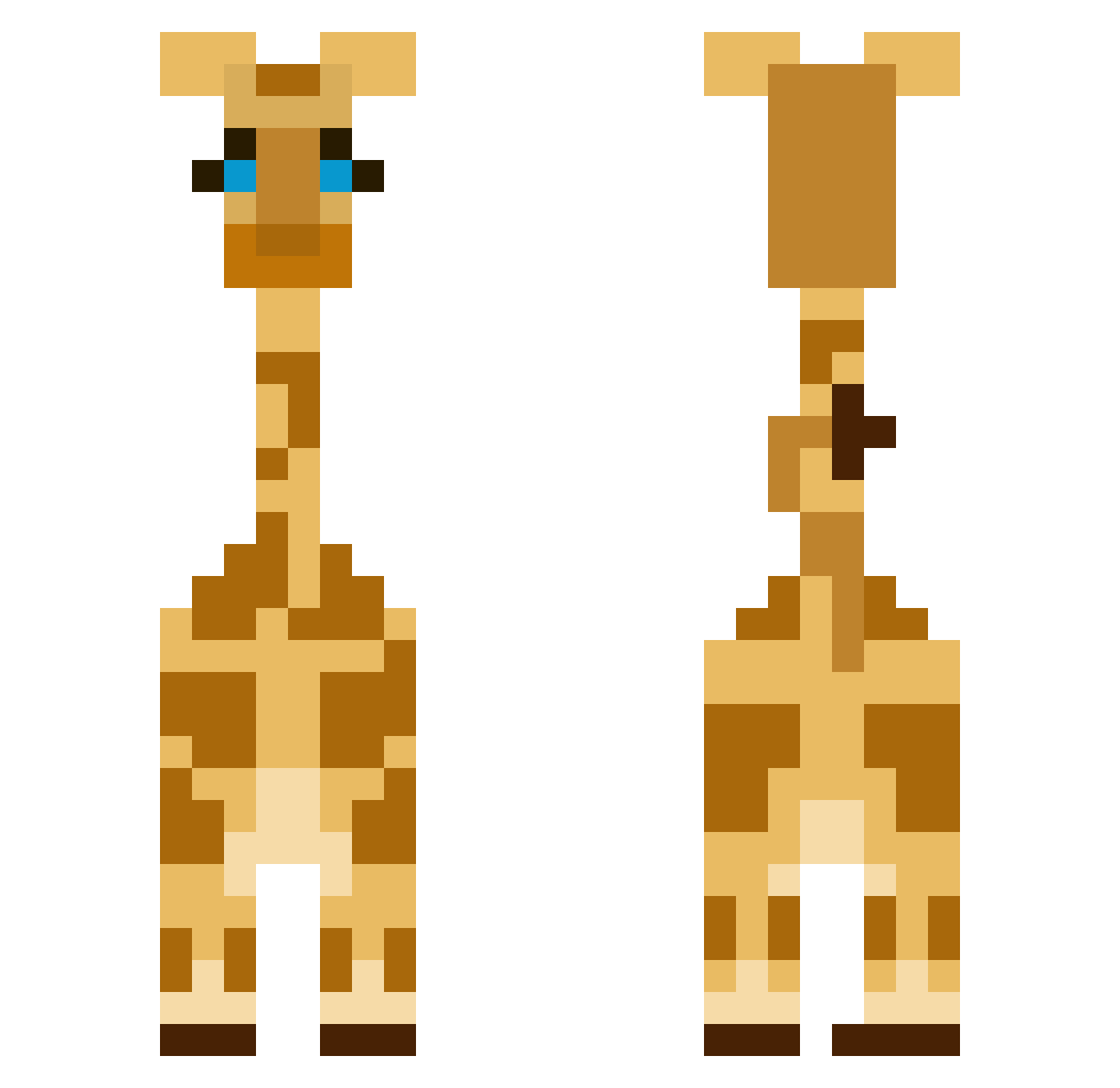Depends Minecraft skin, front and back view