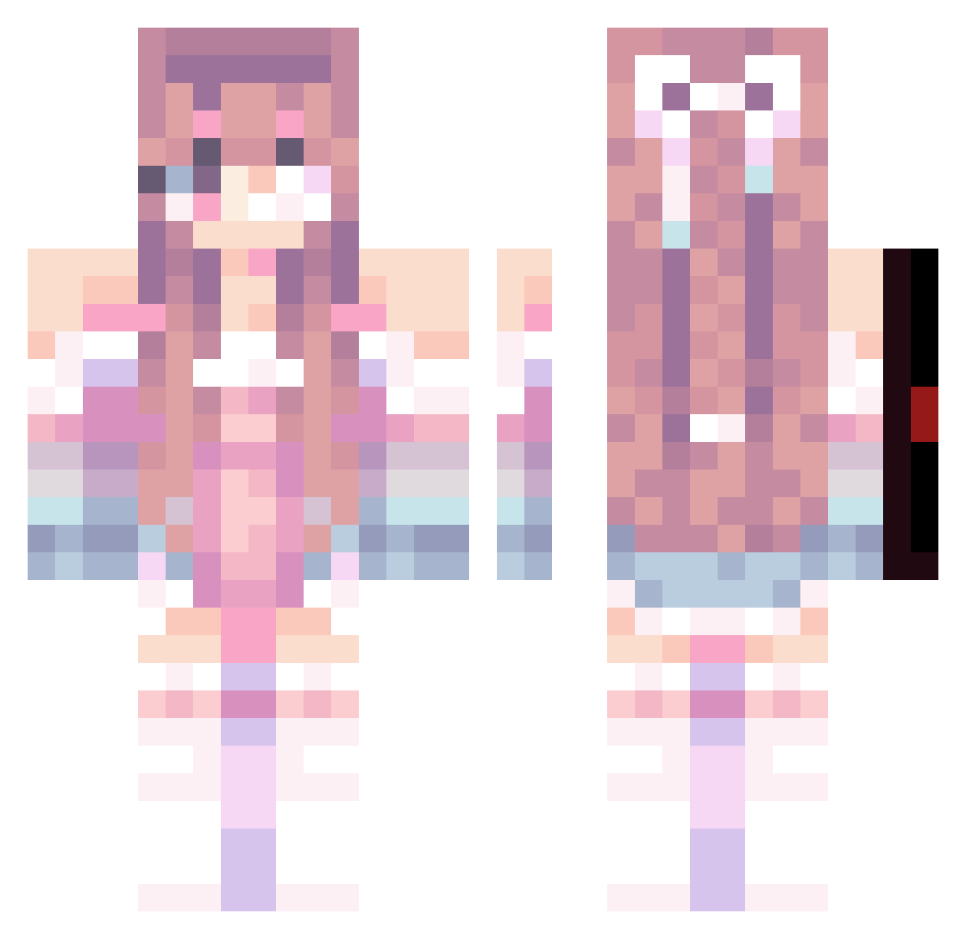 queenkitten01 Minecraft skin, front and back view