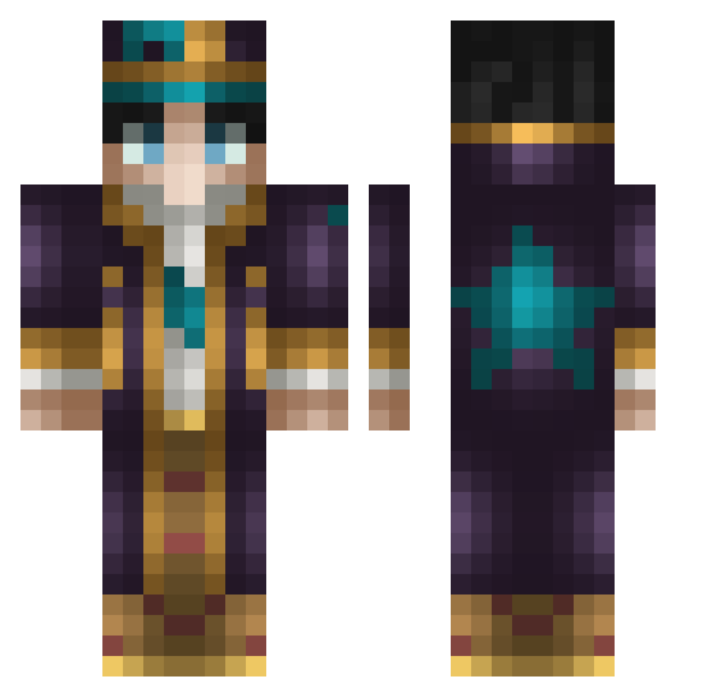 Babooms_04 Minecraft skin, front and back view