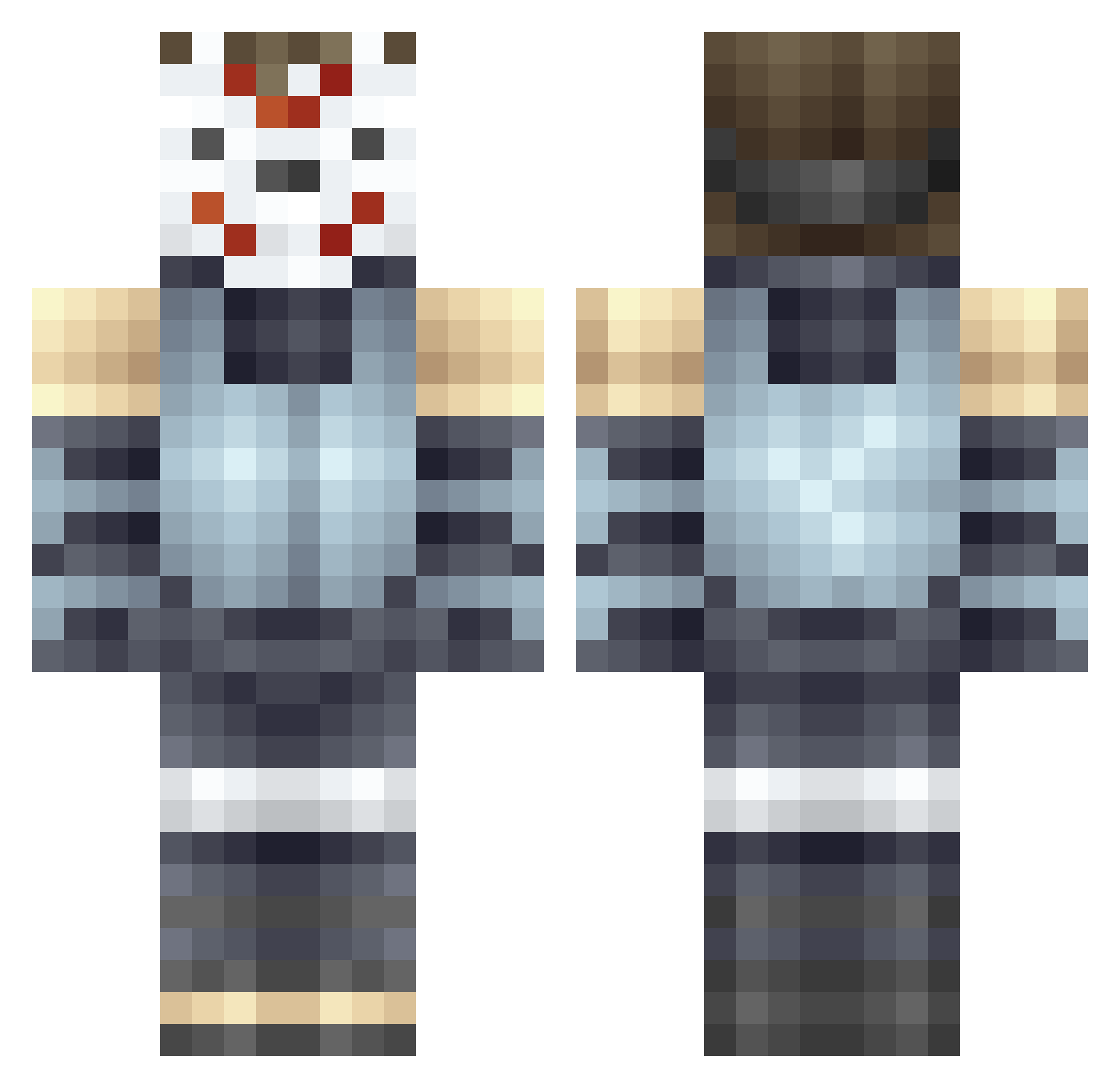 zZenji Minecraft skin, front and back view