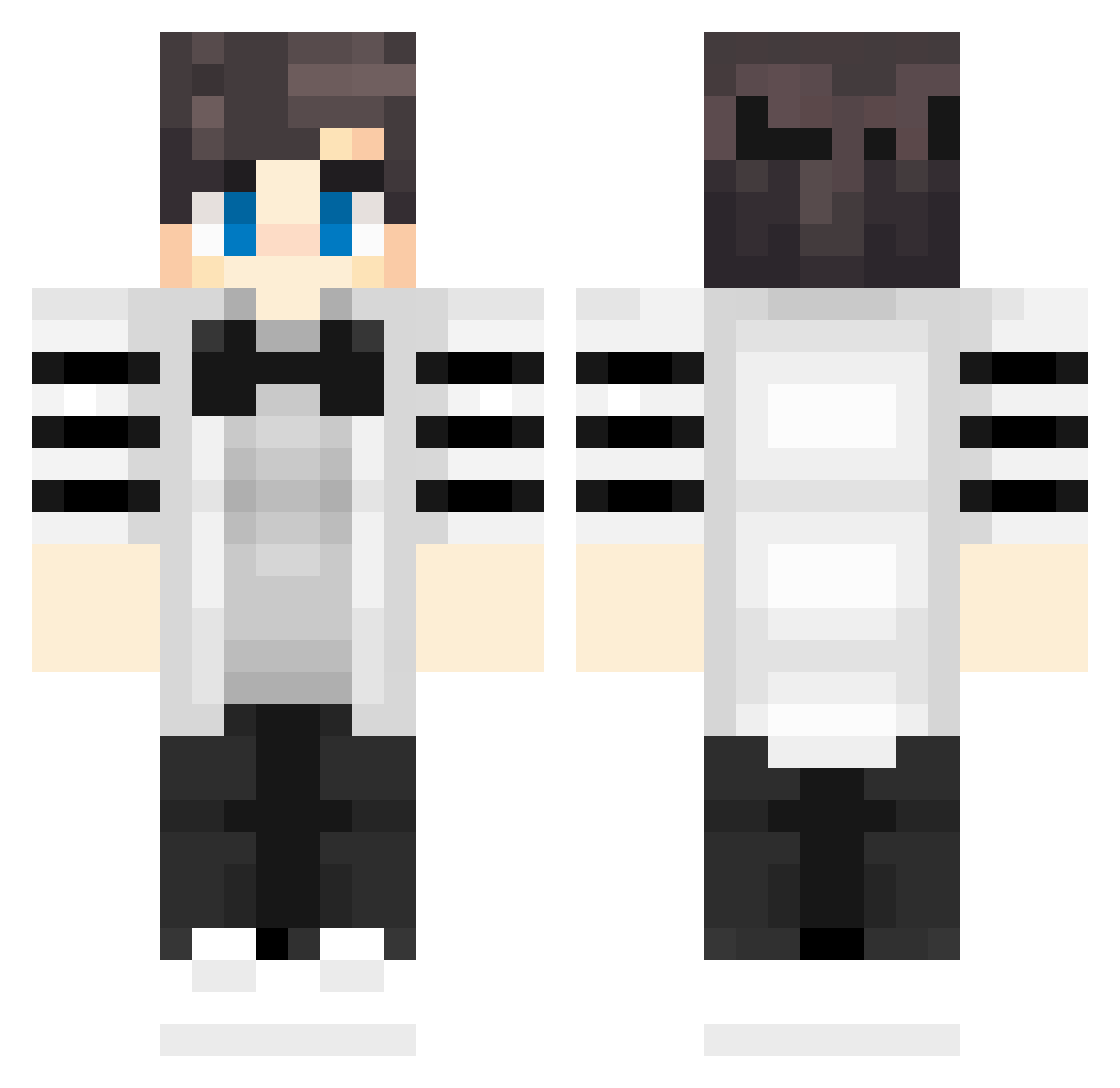 nlas Minecraft skin, front and back view