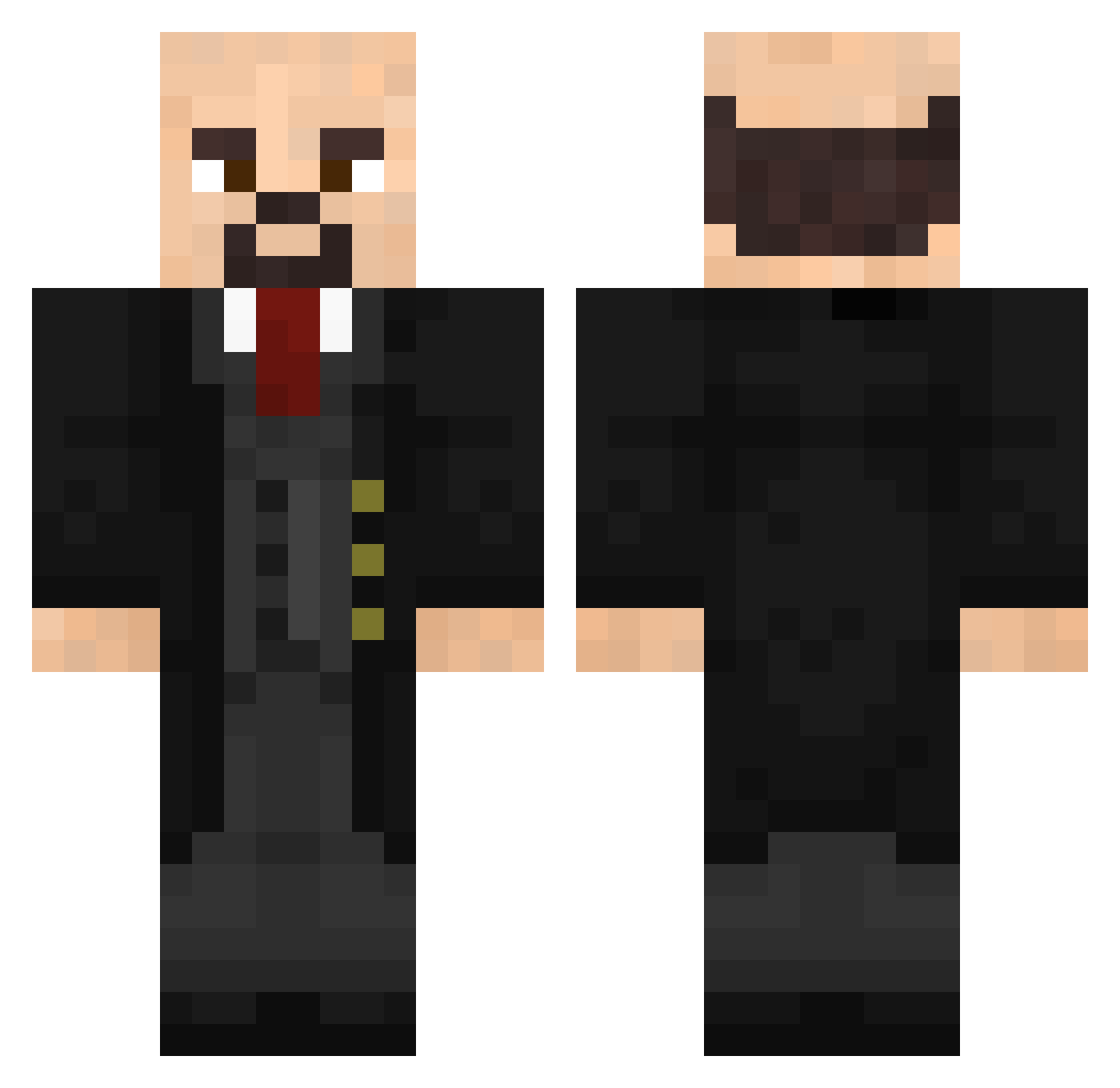 DoofTheLoop Minecraft skin, front and back view