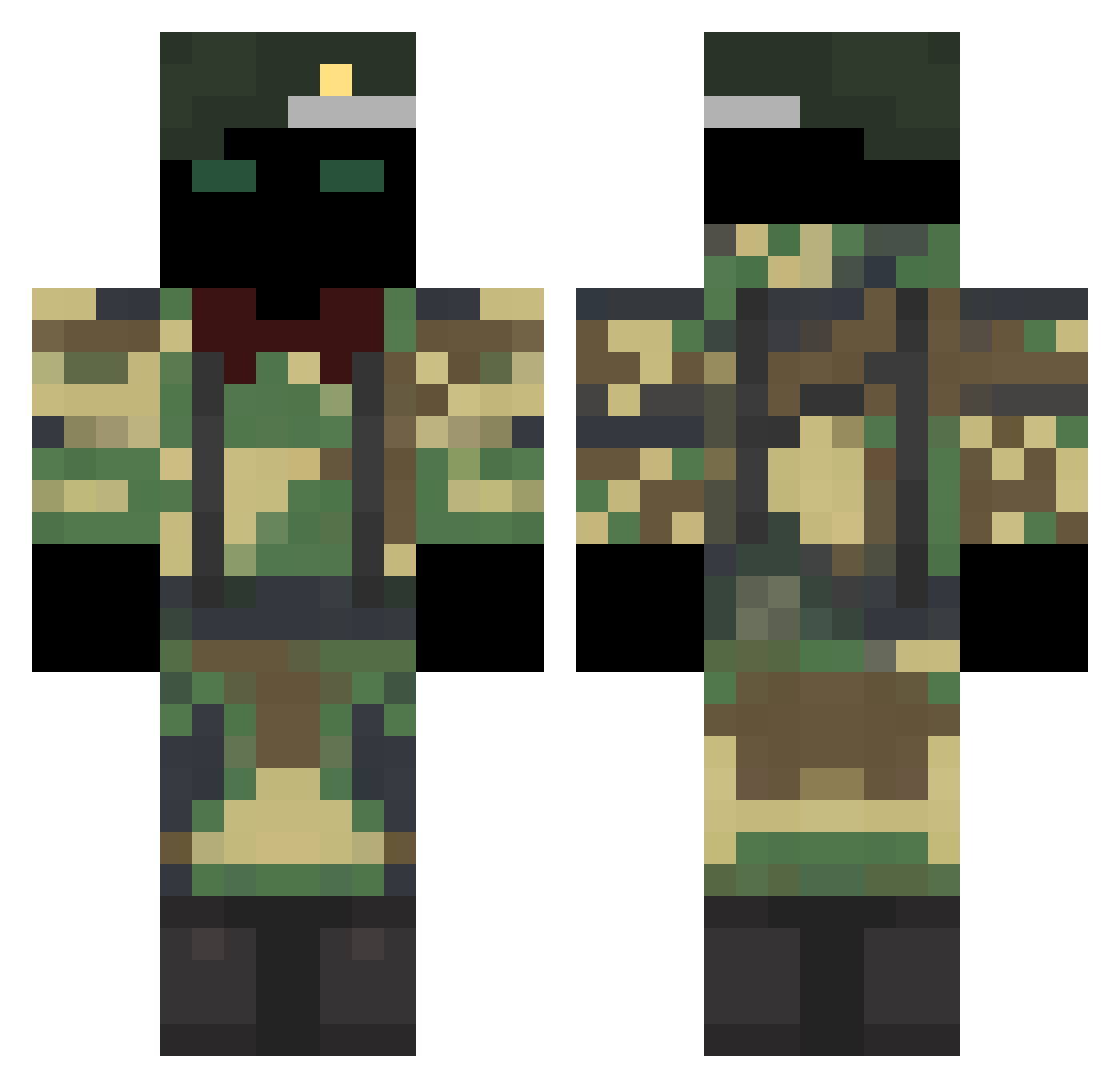 frvmheaven Minecraft skin, front and back view