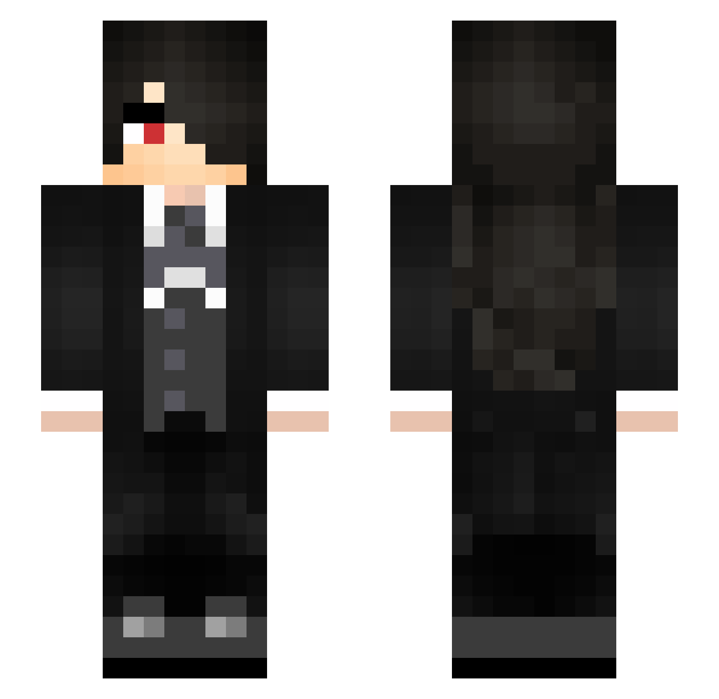 AyariChan Minecraft skin, front and back view
