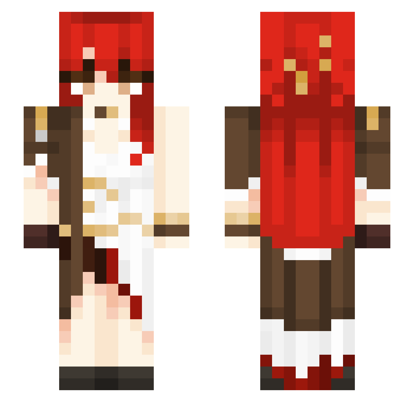 ZMP666 Minecraft skin, front and back view