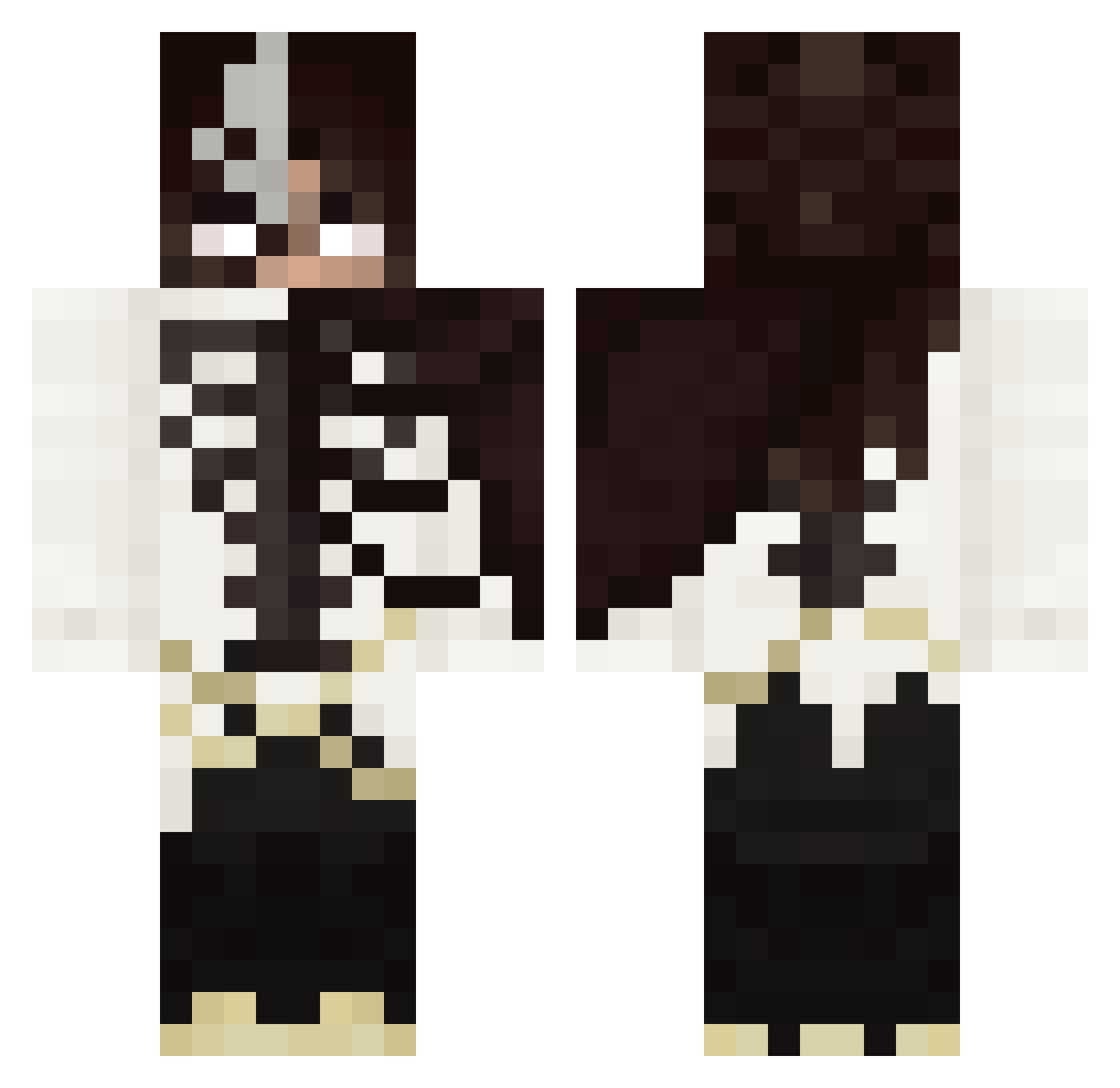 theredleaderr Minecraft skin, front and back view