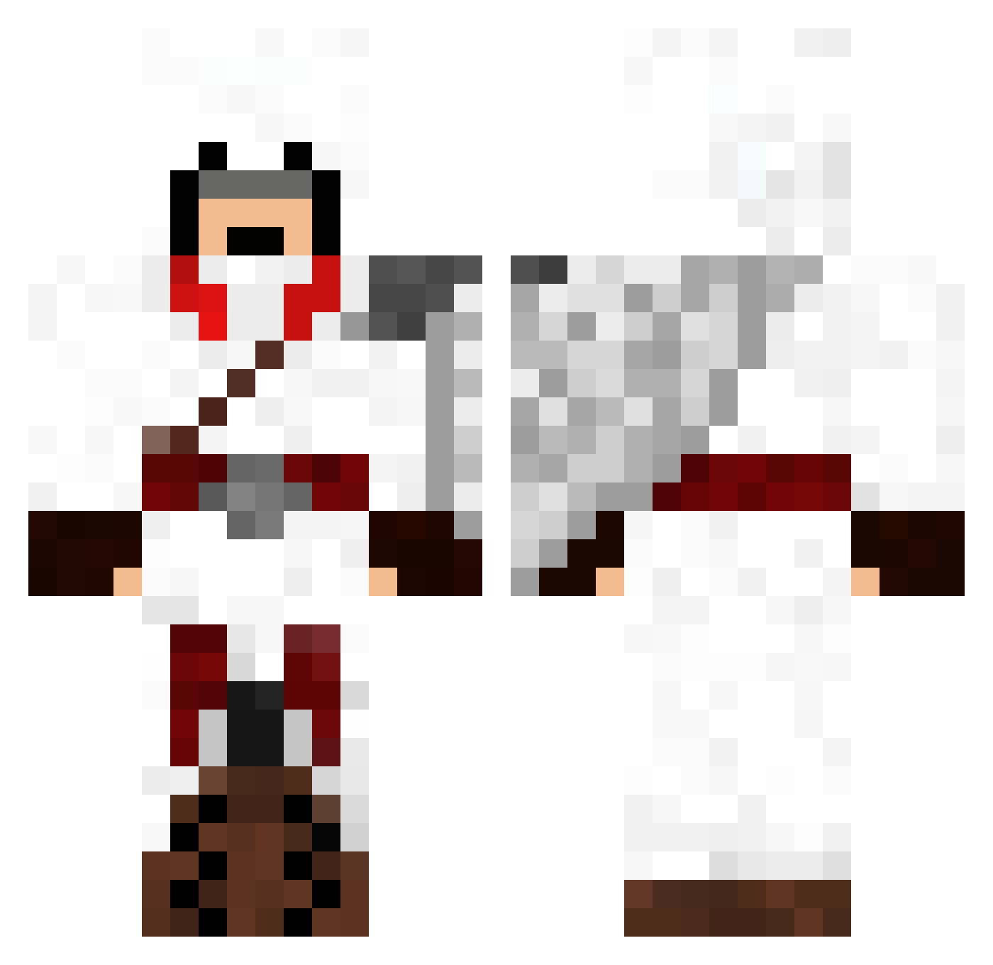Vertus Minecraft skin, front and back view