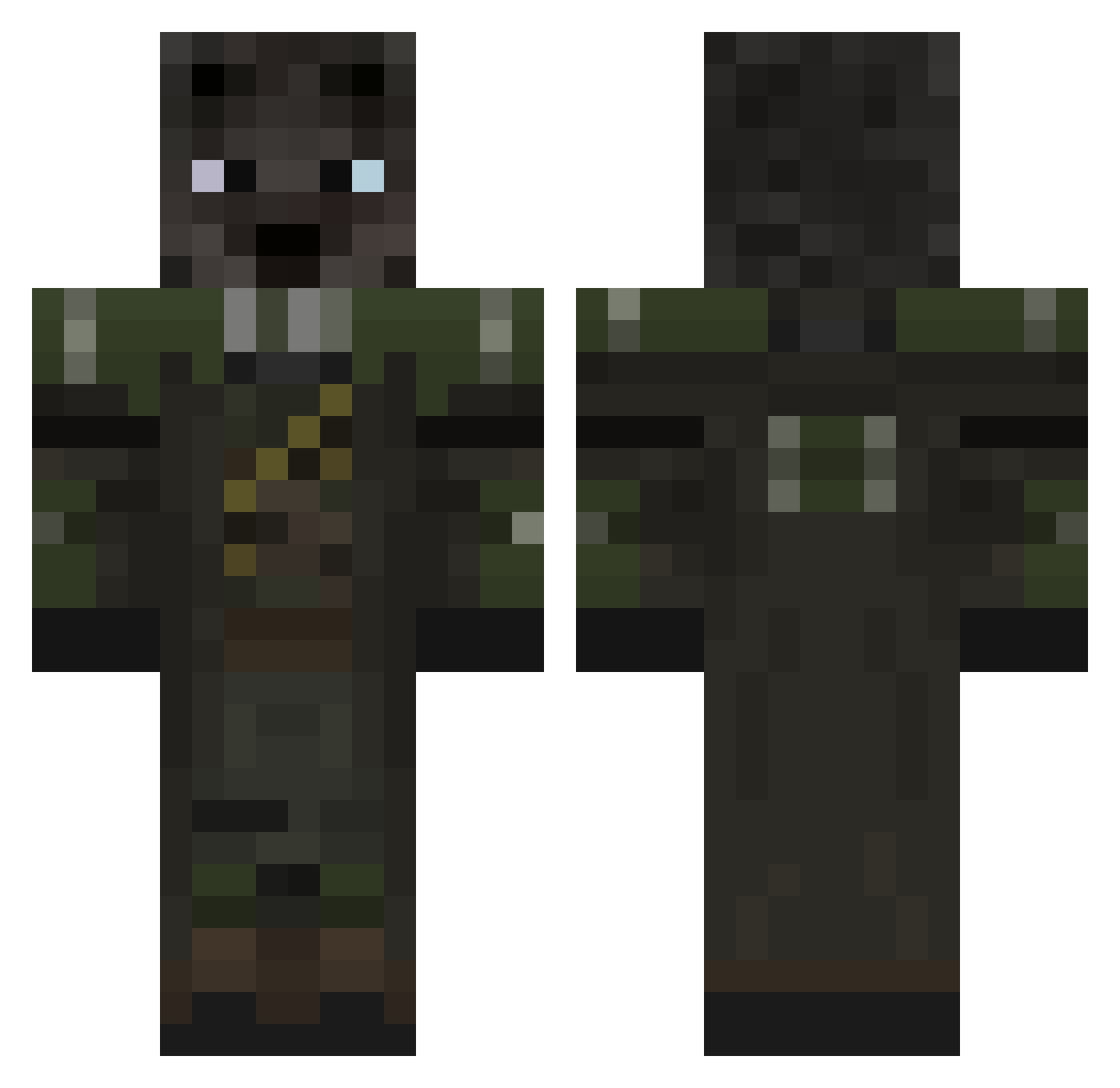 KUSHXZERO Minecraft skin, front and back view