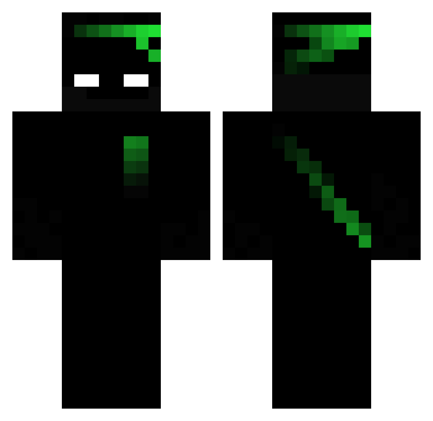 NeonikTheGrafik Minecraft skin, front and back view