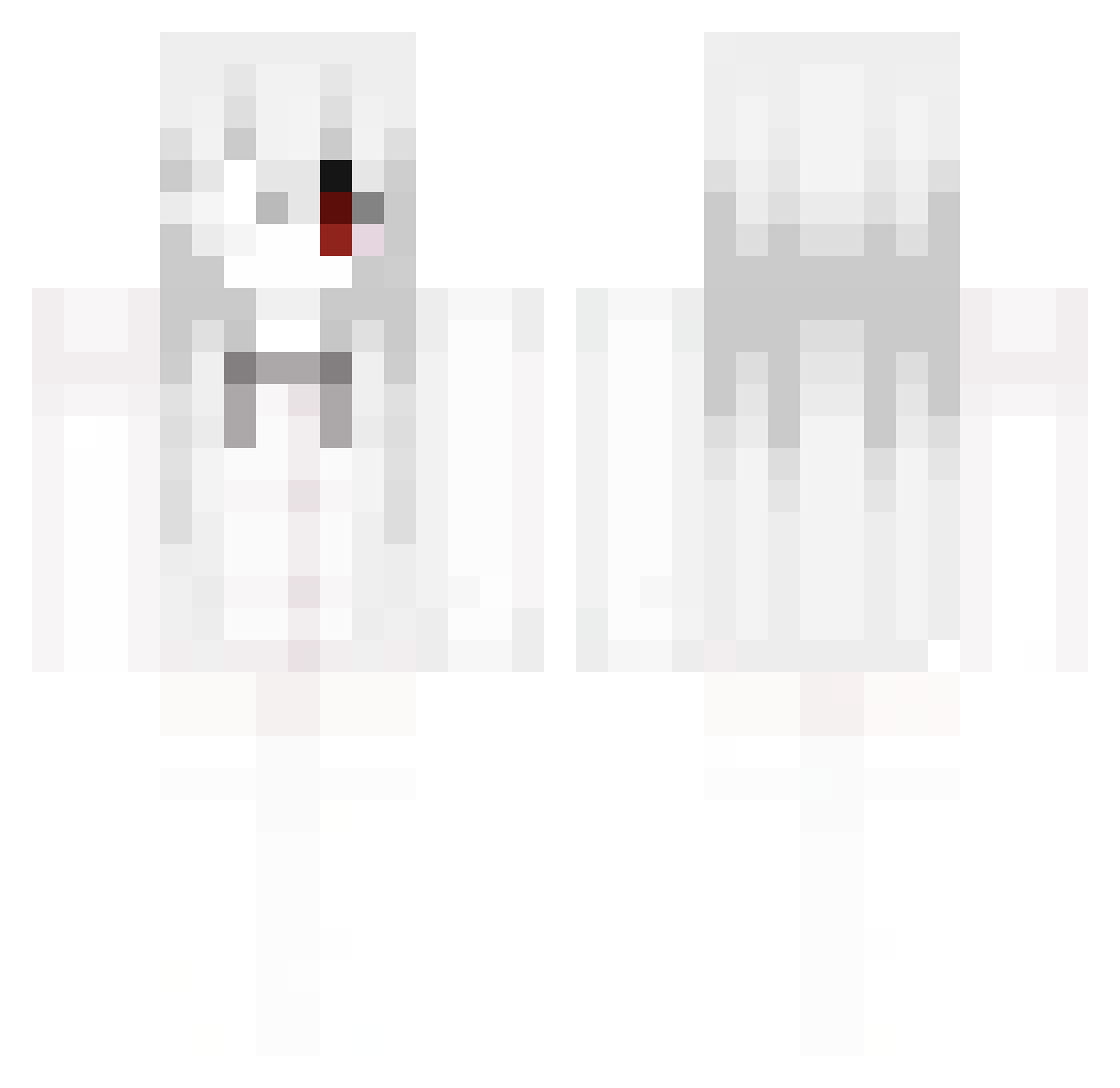 PoqChamq Minecraft skin, front and back view