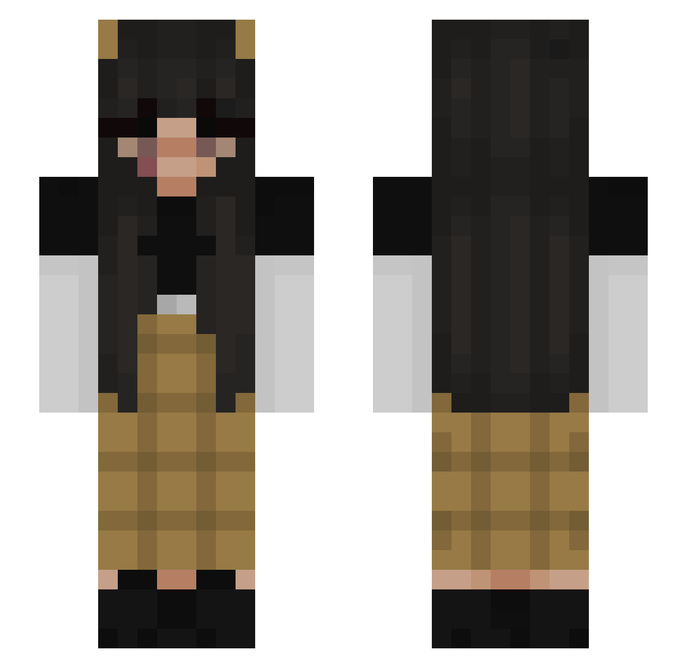 Capably Minecraft skin, front and back view