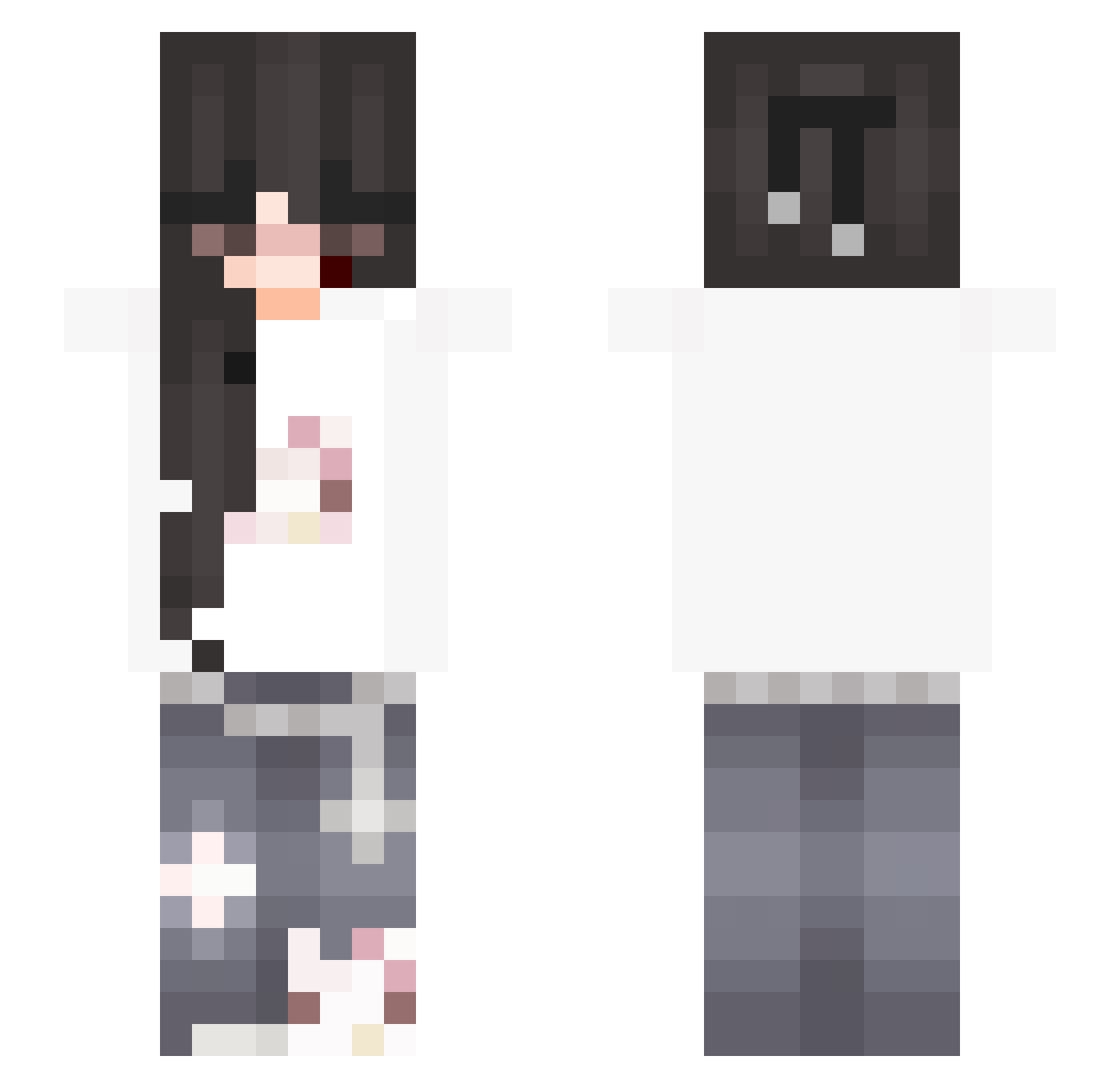 souagabys Minecraft skin, front and back view