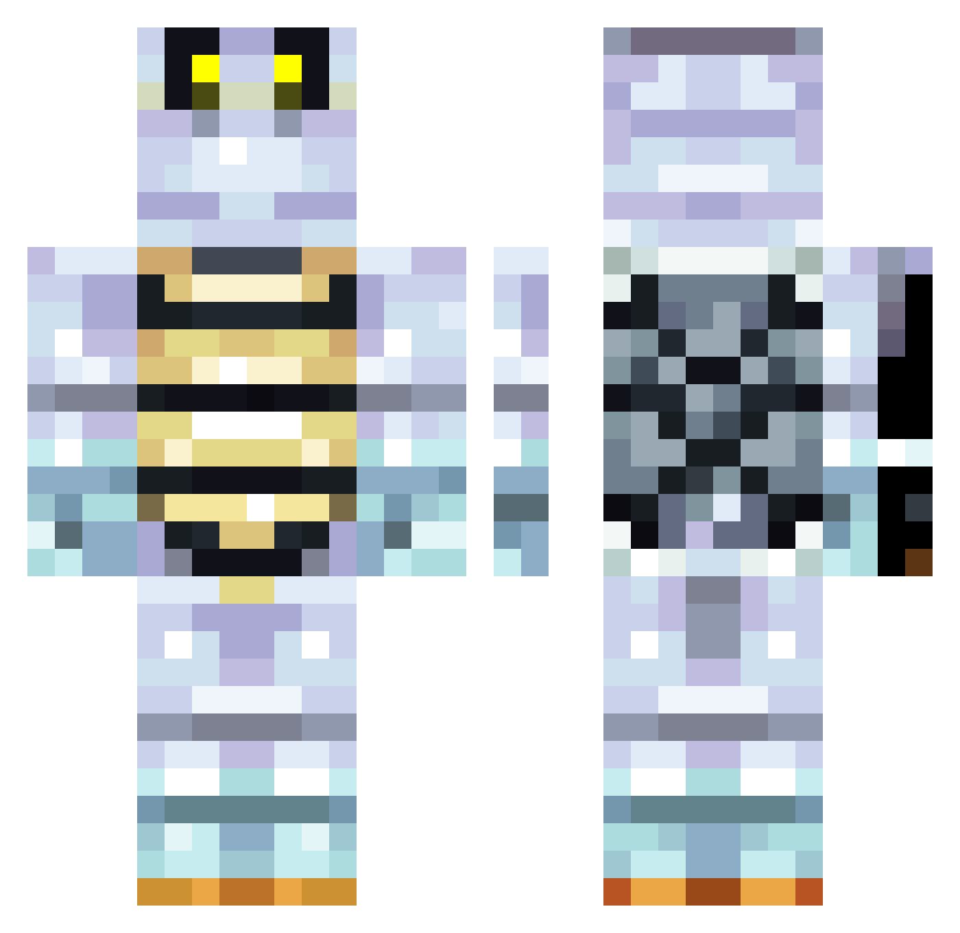 hotboxinnn Minecraft skin, front and back view