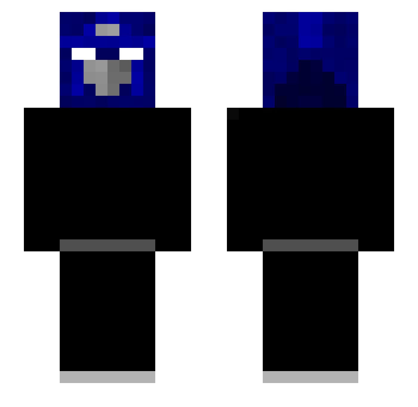 TrizzyFears Minecraft skin, front and back view