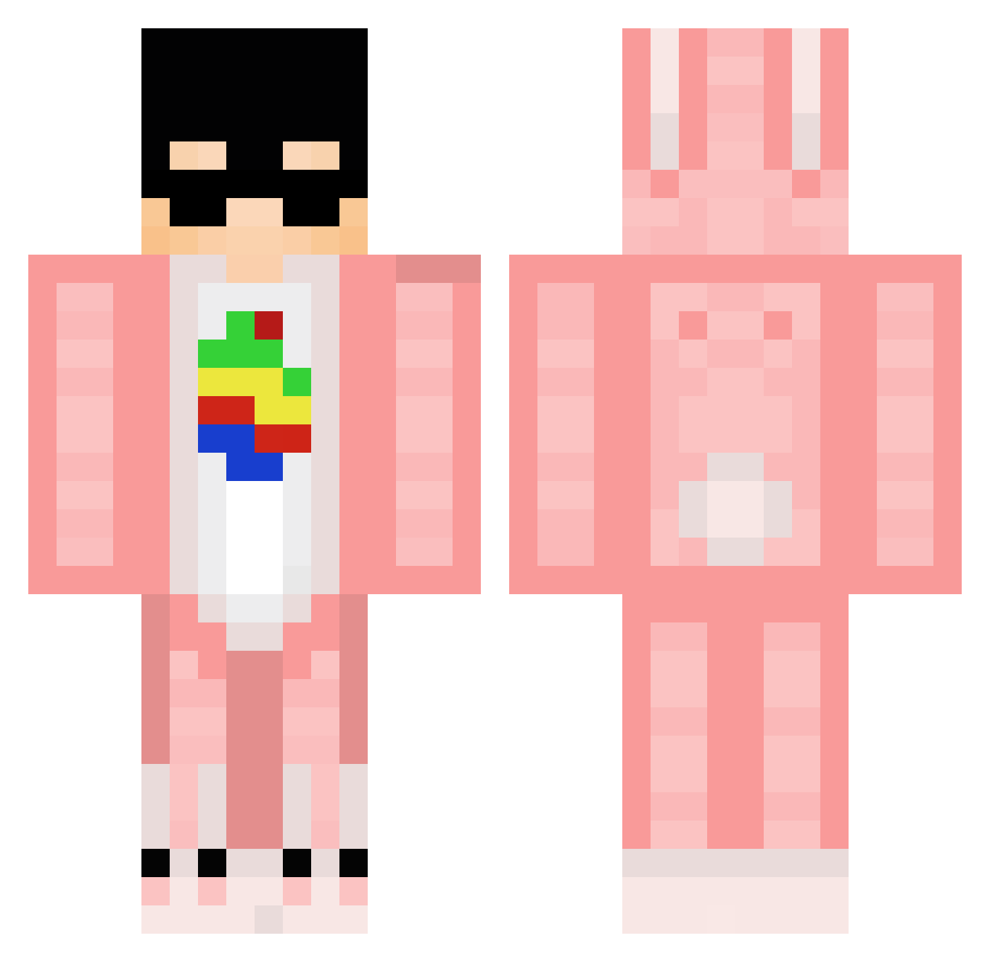 HitsLikeTrump Minecraft skin, front and back view