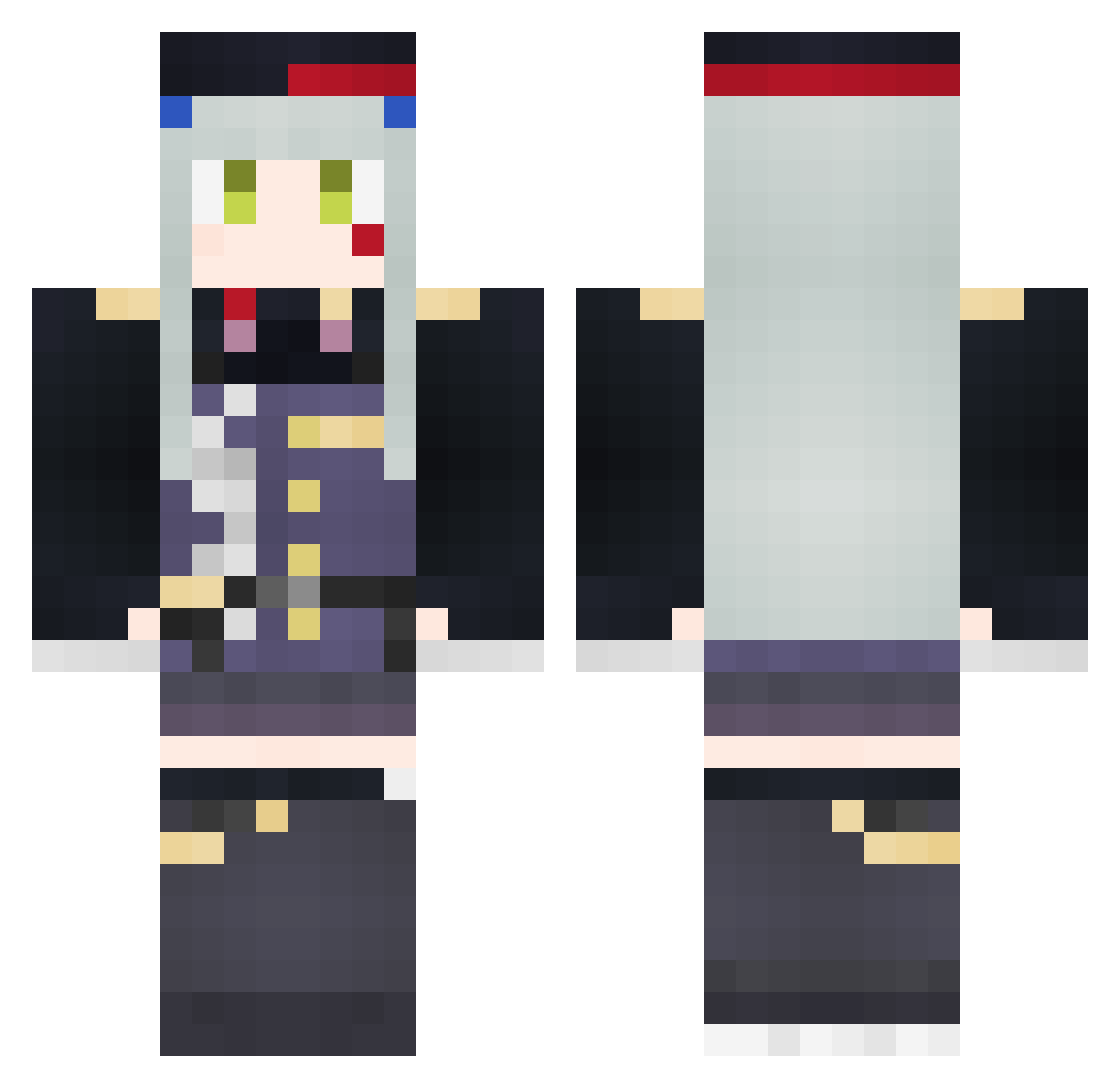 GGininder1611 Minecraft skin, front and back view