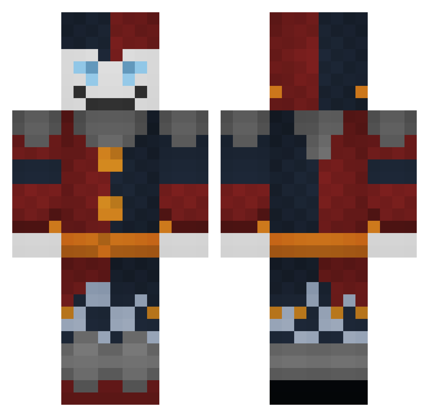 Bill_00 Minecraft skin, front and back view