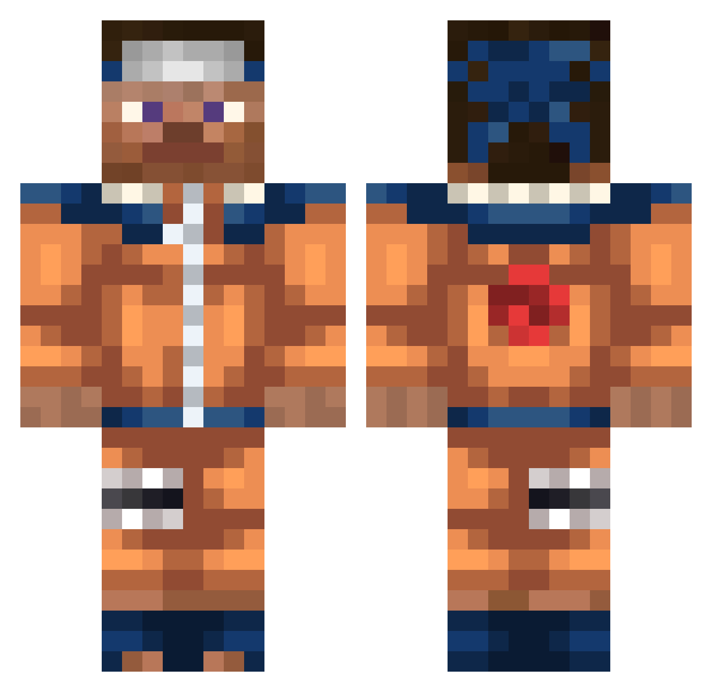 7nflipp Minecraft skin, front and back view