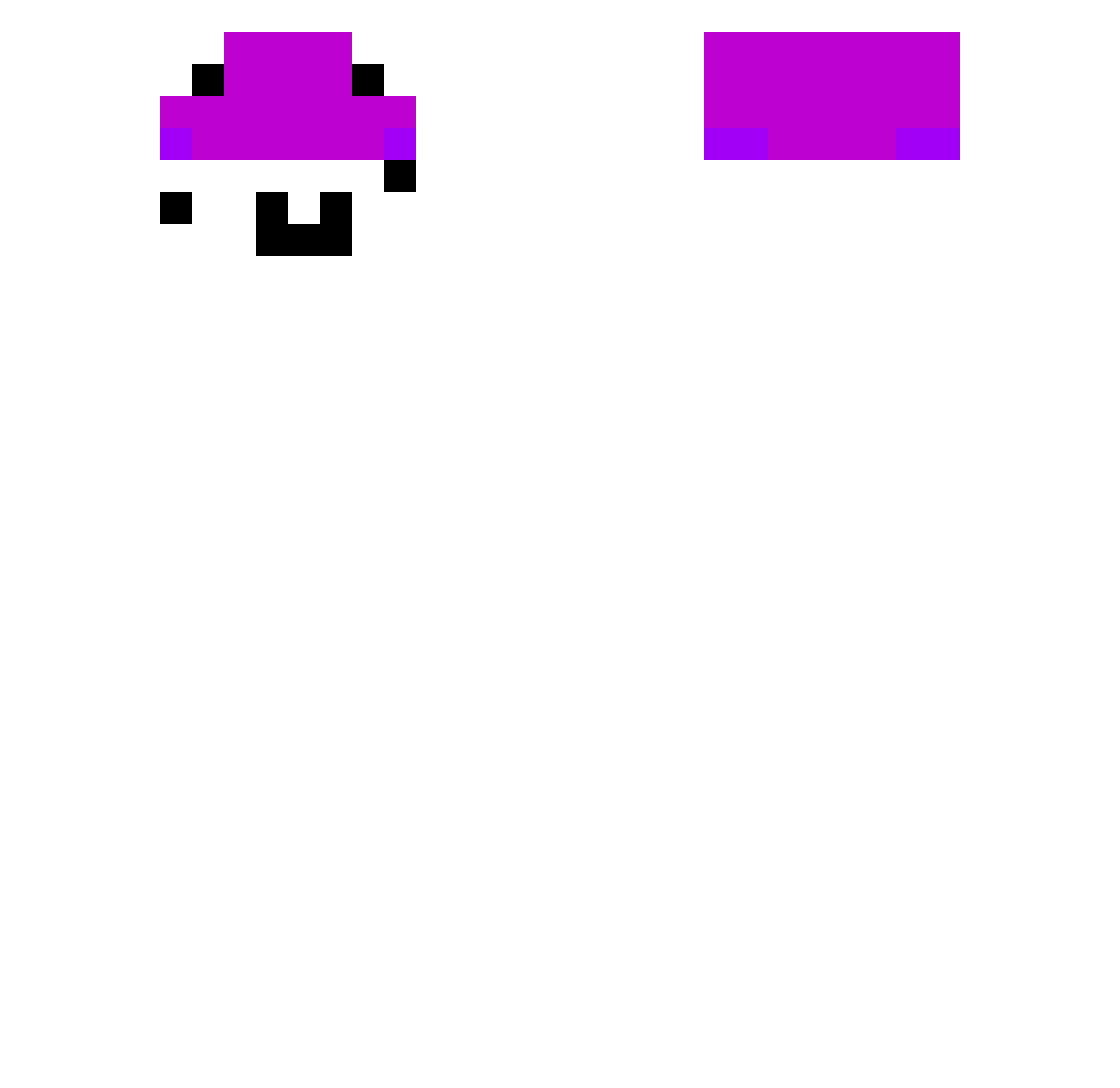 pumpIV Minecraft skin, front and back view
