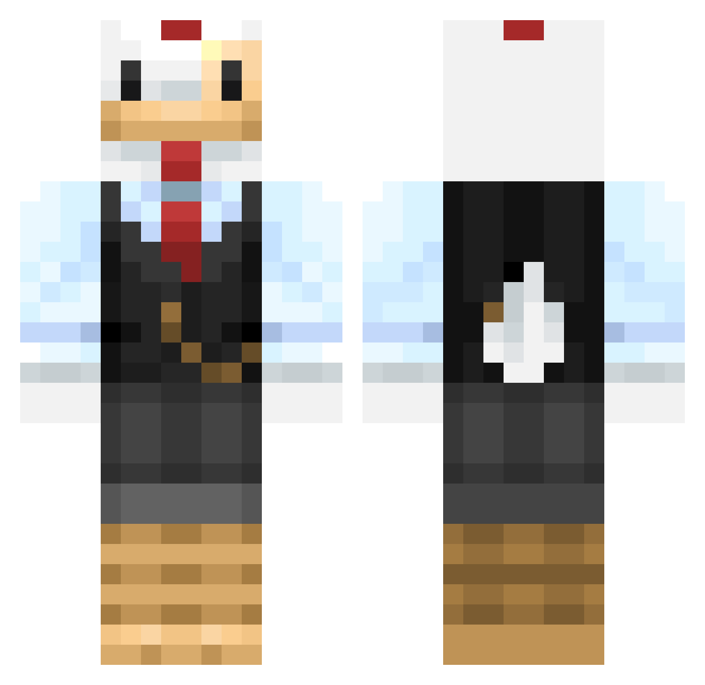 door092 Minecraft skin, front and back view