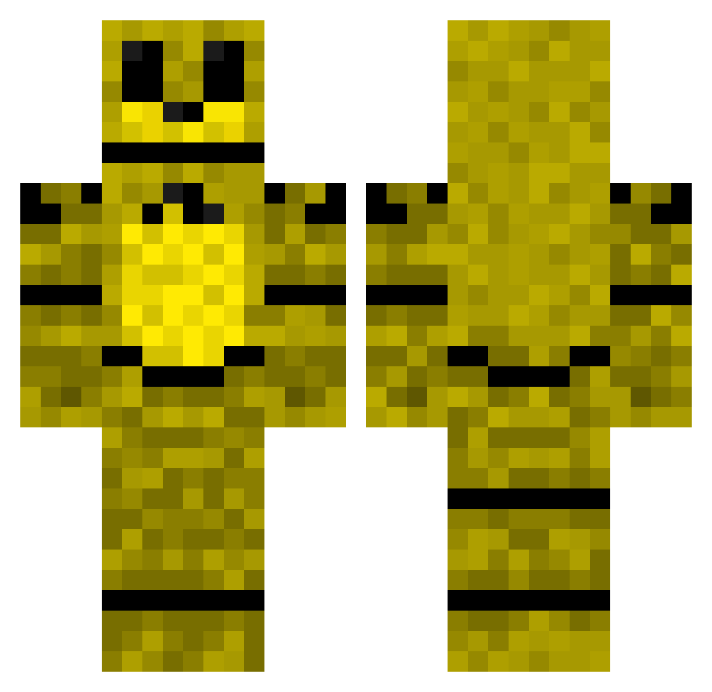 michirois Minecraft skin, front and back view