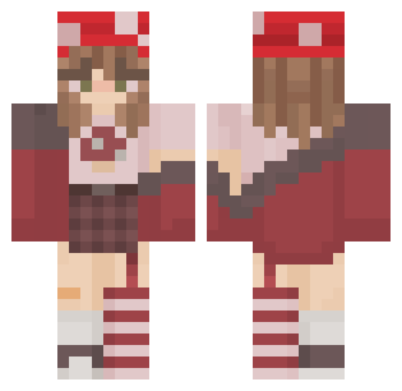 musical_frog Minecraft skin, front and back view