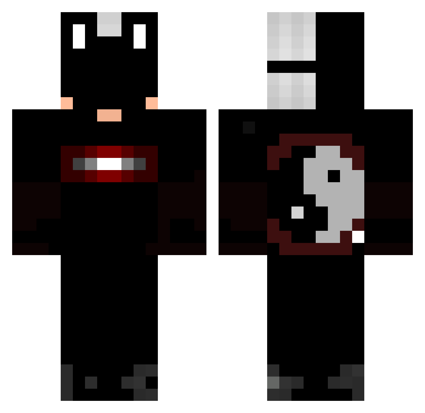 TitanLx Minecraft skin, front and back view