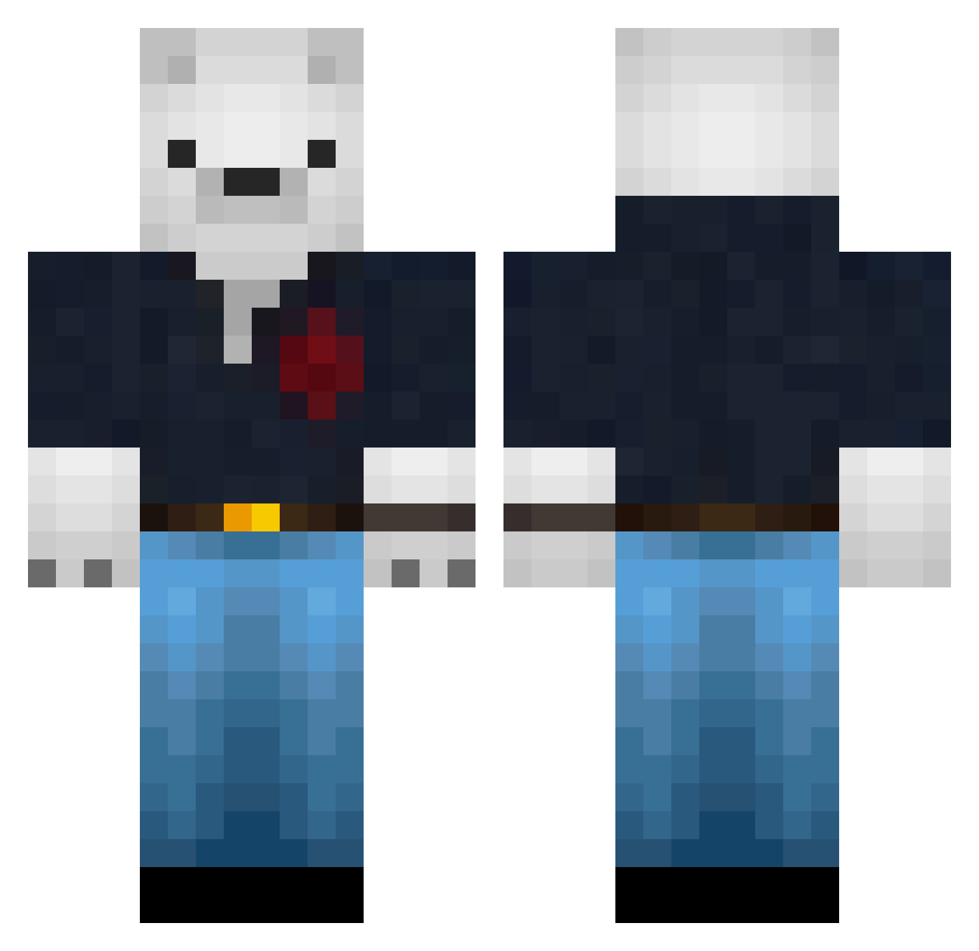 Ekscell_ Minecraft skin, front and back view