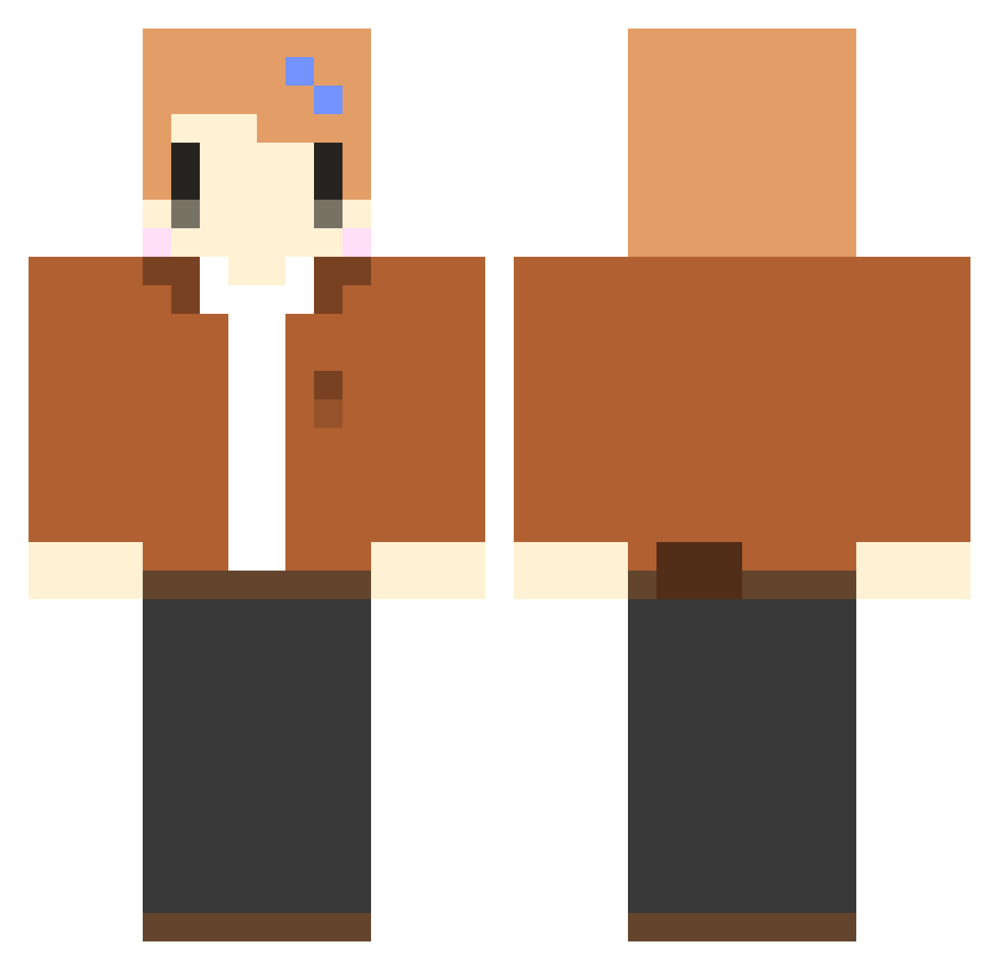 atelier_fin Minecraft skin, front and back view
