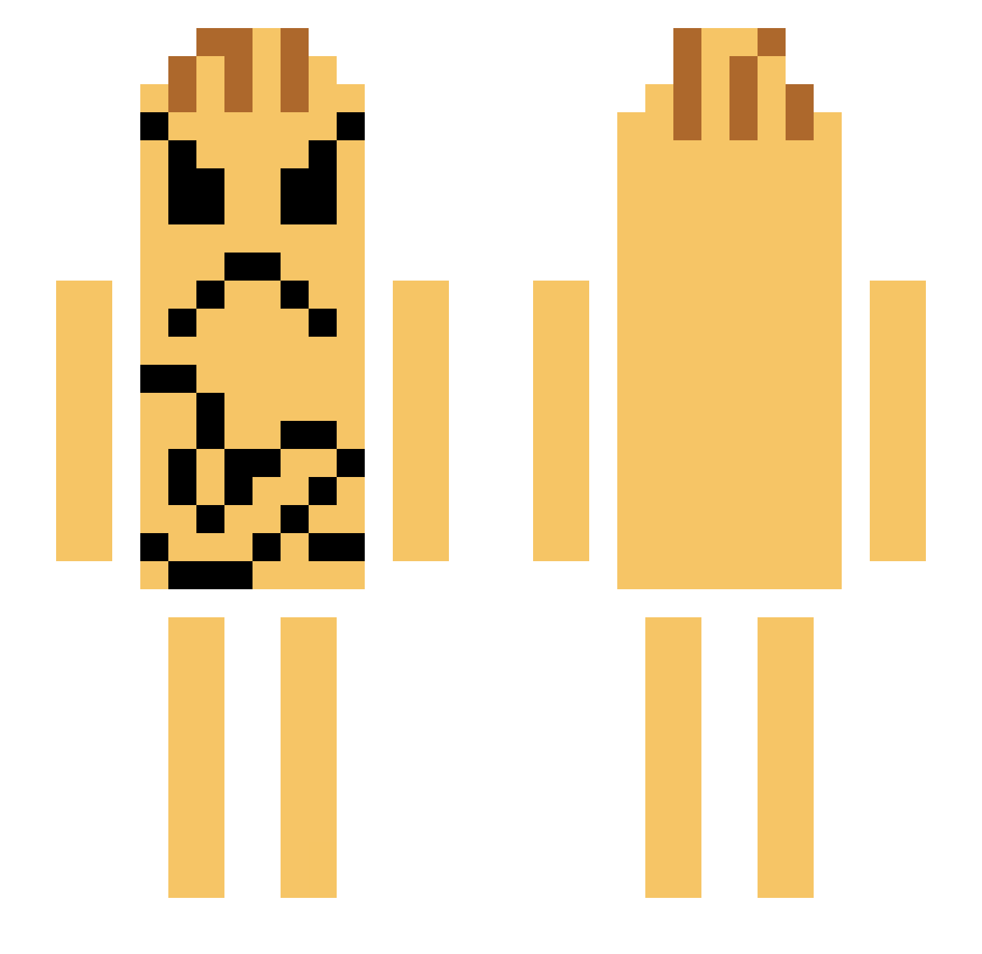 DoYouLikeWurscht Minecraft skin, front and back view
