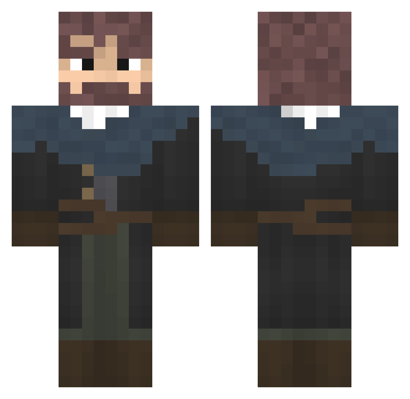 _Maggus Minecraft skin, front and back view